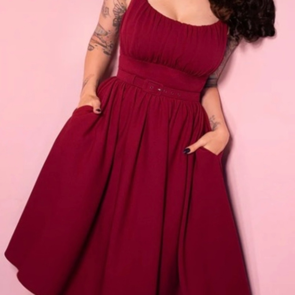 Vixen by Micheline Pitt Garnet Ingenue Swing Dress